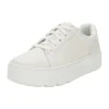 Low Lace Up Sneakers “White Full Grain”