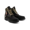 Lunar New Year 6 Inch Lace Up Boots “Black Nubuck”