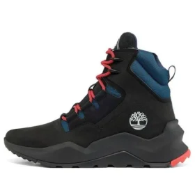 Madbury Side-Zip Waterproof Boot “Black Nubuck Blue”