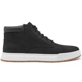 Maple Grove Wide Fit Leather Chukka Boots “Black”