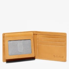Men’s Oversized Logo Passcase Wallet Wheat