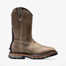 Men’s True Grit Pull-On Waterproof Work Boots – Coffee