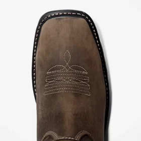 Men’s True Grit Pull-On Waterproof Work Boots – Coffee