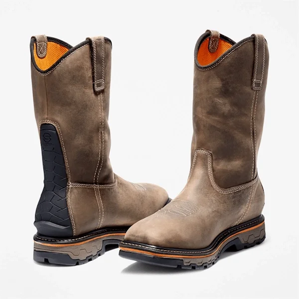 Men’s True Grit Pull-On Waterproof Work Boots – Coffee Men’s True Grit Pull-On Waterproof Work Boots – Coffee