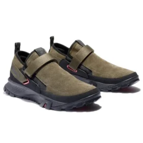 Mills Falls Slip-On Leather Shoes “Olive Green Suede”