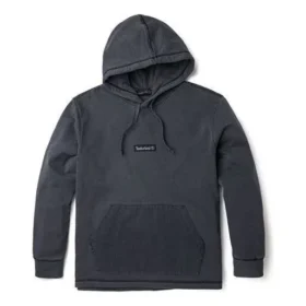 Mixed Media Garment Dye Hoodie “Dark Grey”