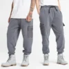 Mixed Media Garment Dye Sweatpants “Grey”