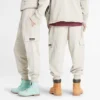 Mixed Media Garment Dye Sweatpants “White”
