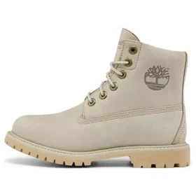 Paninara Collarless 6 Inch Wide Fit Waterproof Boots “Light Grey Nubuck”