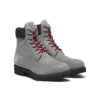Premium 6 Inch Boots “Grey Nubuck with Red”