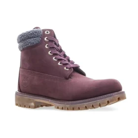 Premium 6 Inch Double Collar Waterproof “Burgundy Nubuck”