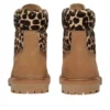 Premium 6 Inch Lace Up Boot “Leopard Print Beige Nubuck”