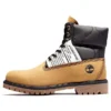 Premium 6 Inch Leather and Fabric Boots “Wheat Nubuck with Black”