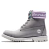 Premium 6 Inch Waterproof Boots “Grey Nubuck with Purple Logo Collar”
