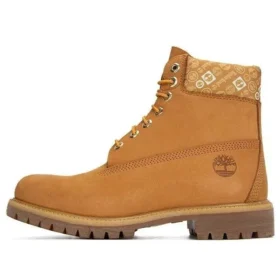 Premium 6 Inch Waterproof Boots “Wheat and Logo Print”