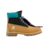 Premium 6 Inch Waterproof Boots “Wheat Nubuck with Black and Blue Collar”
