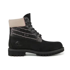 Premium Waterproof Wide Fit Boot “Black Nubuck with Pink”