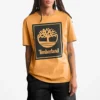 Printing Casual Round Neck Short Sleeve Couple Style Yellow
