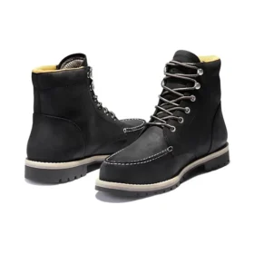 Redwood Falls Waterproof Moc-Toe Boot “Black Full-Grain”
