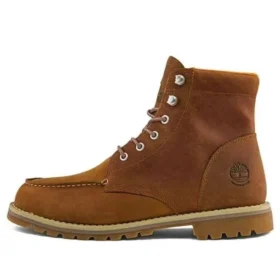 Redwood Falls Waterproof Moc-Toe Wide-Fit Boots “Rust Nubuck”
