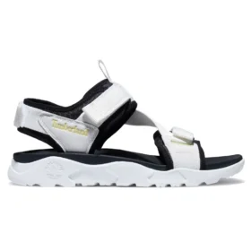 Ripcord Double-Strap Sandals “White Black”