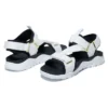Ripcord Double-Strap Sandals “White Black”