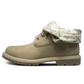 Roll Top Wide Fit Boots Basic “Beige White Camouflage”