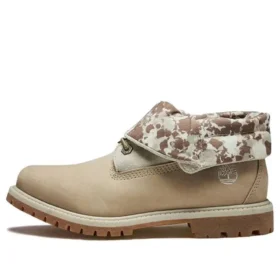 Roll Top Wide-Fit Boots “Wheat Brown”