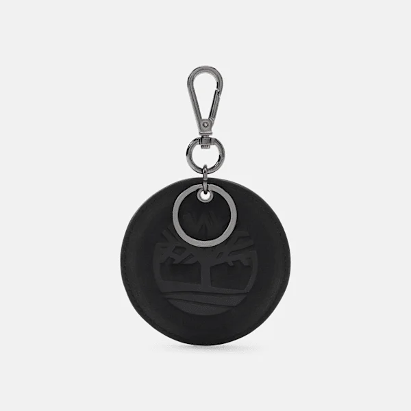 Round 2-Sided Leather Key Ring Round 2-Sided Leather Key Ring