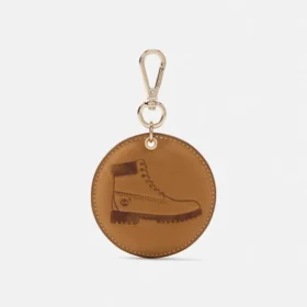 Round 2-Sided Leather Key Ring