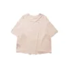 Round Neck Short Sleeve Pink