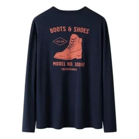 Shoe Logo Long Sleeves T-Shirt “Navy Pink”