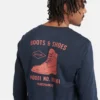 Shoe Logo Long Sleeves T-Shirt “Navy Pink”