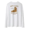 Shoe Logo Long Sleeves T-Shirt “White Yellow”