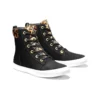 SKyla Bay 6 Inch Boot “Black Nubuck wtih Cheetah Collar”
