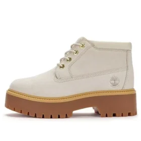 Stone Street Mid Lace Up Waterproof Boots “White Nubuck”