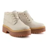 Stone Street Mid Lace Up Waterproof Boots “White Nubuck”