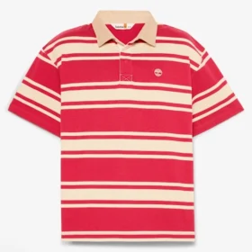 Striped Short-Sleeve Rugby Polo
