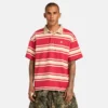 Striped Short-Sleeve Rugby Polo