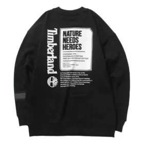 Timberland Back Large Logo Printing Sports Black