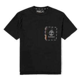 Timberland Casual Loose Round Neck Short Sleeve Black