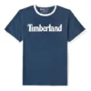 Timberland Casual Round Neck Printing Short Sleeve Blue