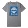 Timberland Casual Round Neck Printing Short Sleeve Gray