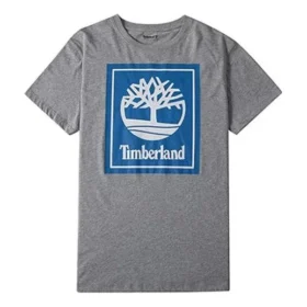 Timberland Casual Round Neck Printing Short Sleeve Gray