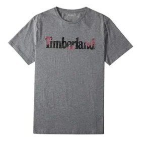 Timberland Casual Round Neck Printing Short Sleeve Gray Timberland Casual Round Neck Printing Short Sleeve Gray