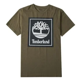 Timberland Casual Round Neck Printing Short Sleeve Green