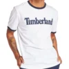 Timberland Casual Round Neck Printing Short Sleeve White