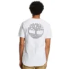 Timberland Casual Round Neck Printing Short Sleeve White