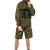 Timberland Contrasting Colors Pocket hooded Pullover Jacket Green