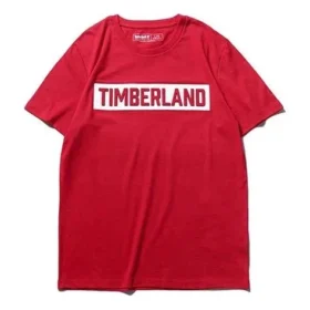 Timberland Logo Printing Casual Short Sleeve Red